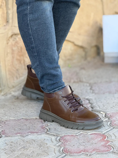 حذاء بوت مصنوع من الجلد الأصلي عالي الجودة